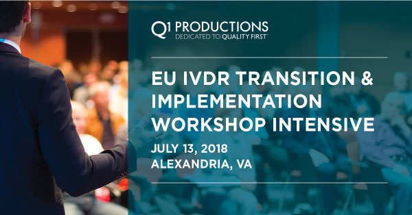 EU IVDR Transition and Implementation Workshop Intensive