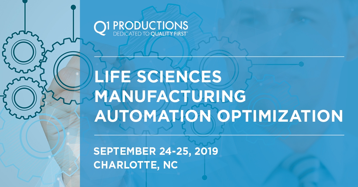 Life Science Manufacturing Automation Optimization Conference Q1