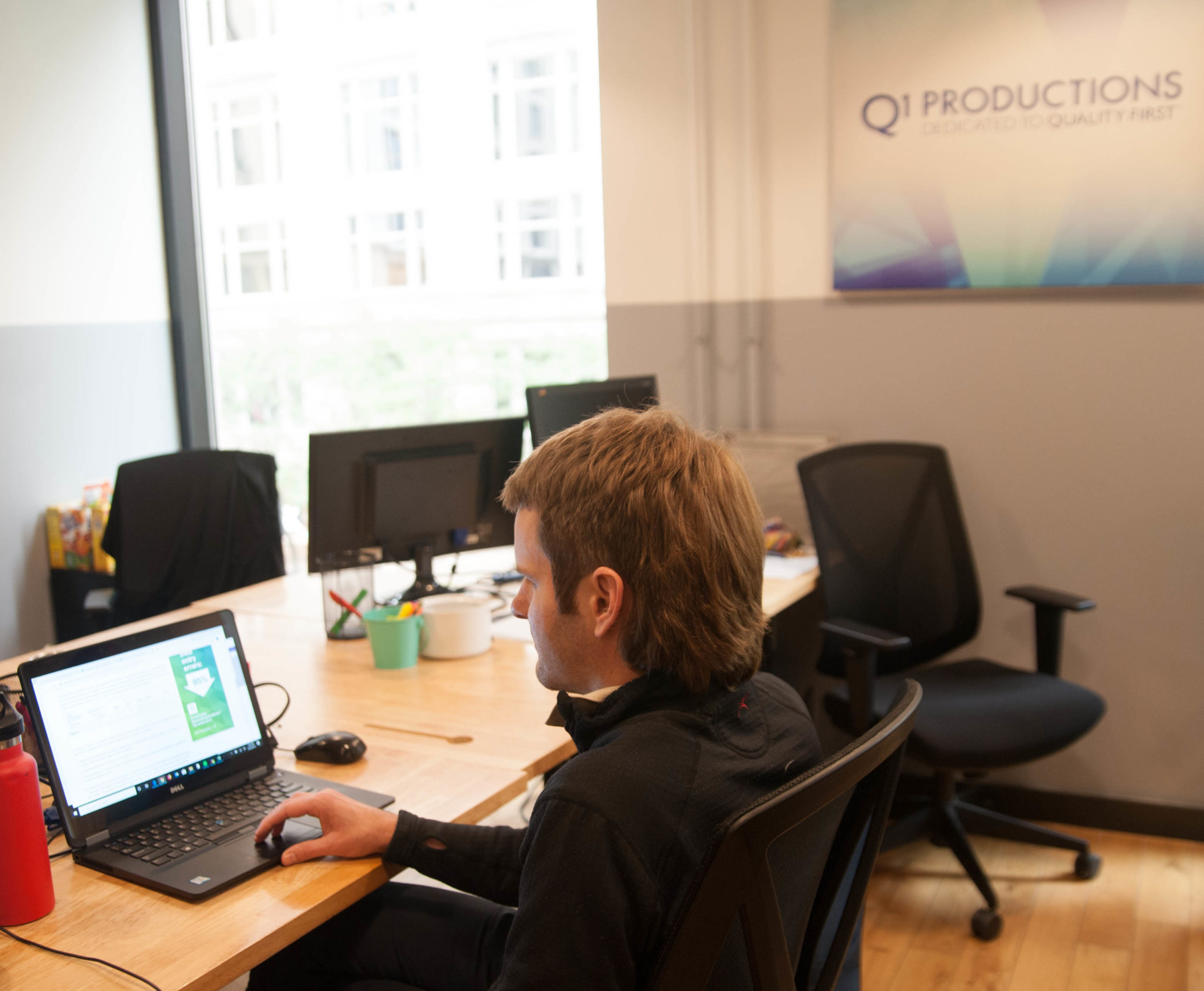 employee working at desk