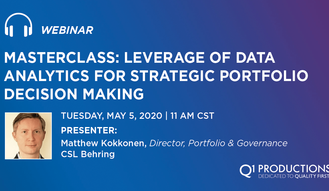 Masterclass: Leverage of Data Analytics for Strategic Portfolio Decision Making