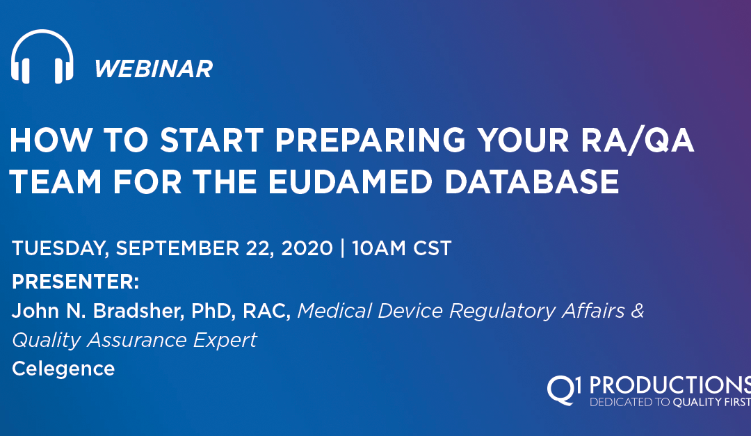 How to Start Preparing your RA/QA Team for the EUDAMED Database