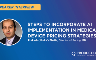 Speaker Interview with Prakash Bhatia: Steps to Incorporate AI Implementation in Medical Device Pricing Strategies